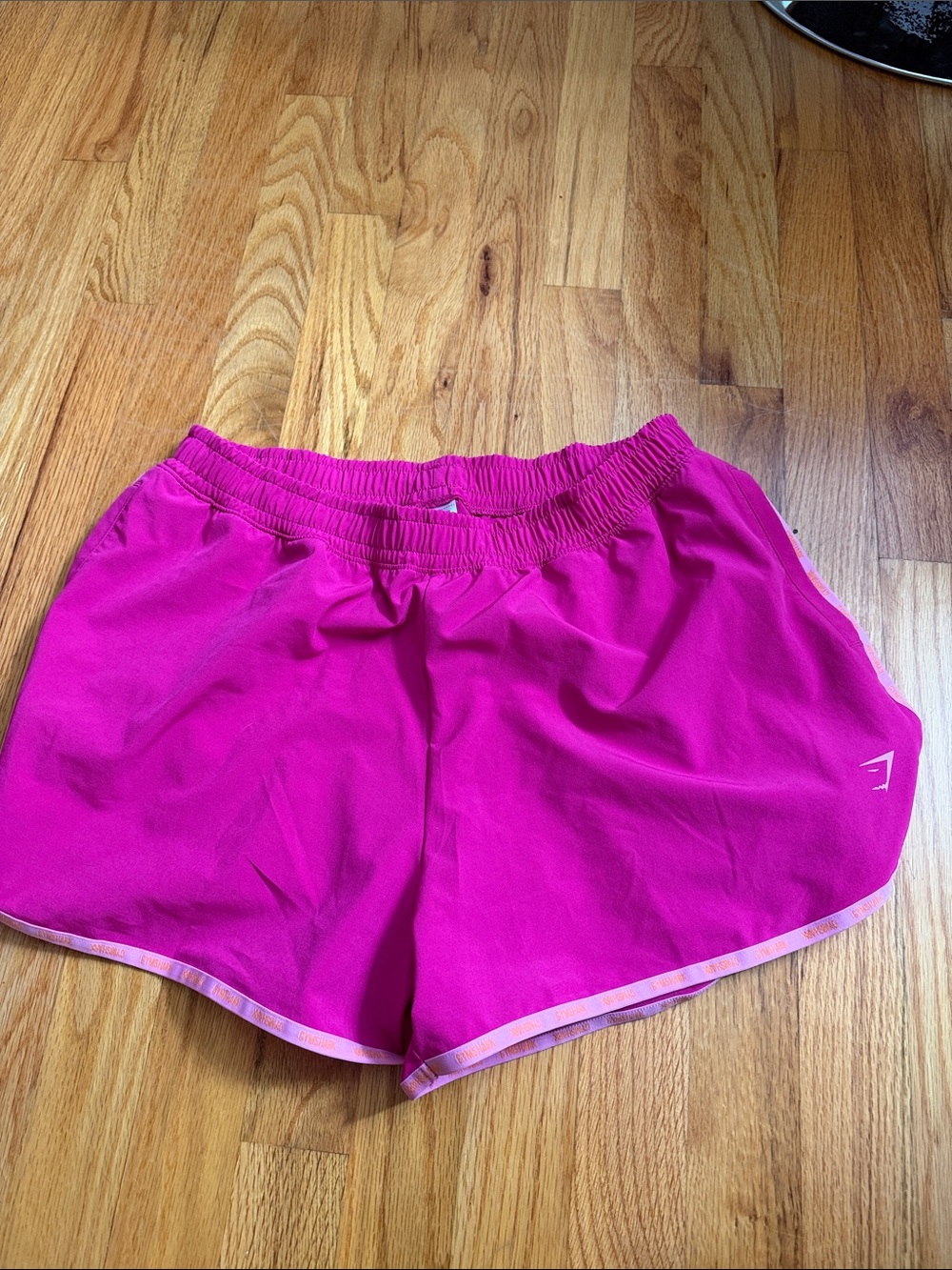 Gymshark Women’s Fuchsia Athletic Shorts with Pink Trim
